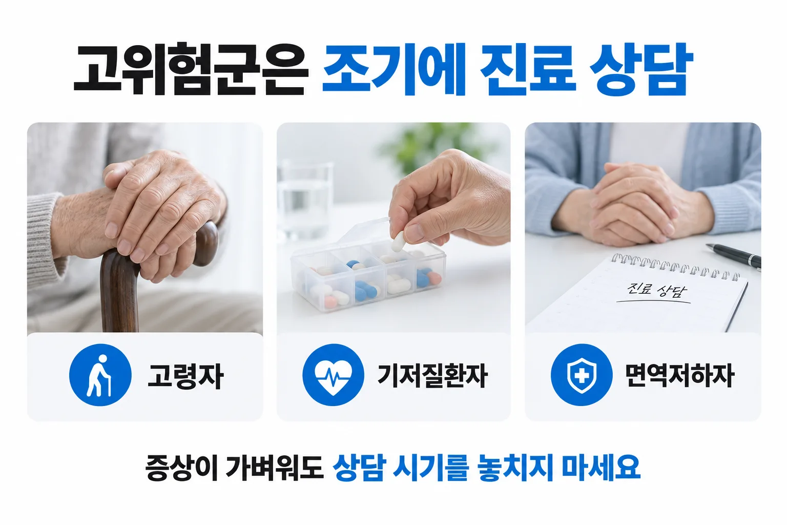 어떤 경우에 빨리 진료받아야 할까? — 핵심 내용 안내