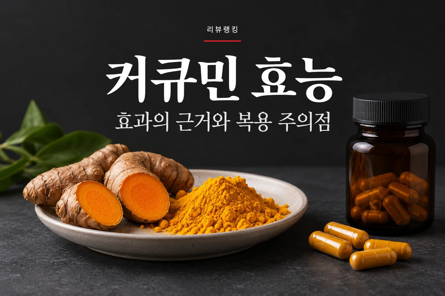 커큐민 효능, 관절·염증 연구와 흡수율·간 부작용 확인법 대표 이미지